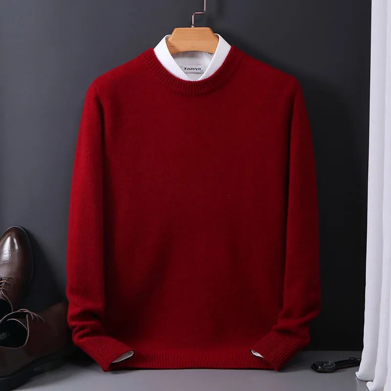Klassisk kashmirtrøje til mænd. Blød, elegant og komfortabel herresweater i tidløst design til enhver sæson.