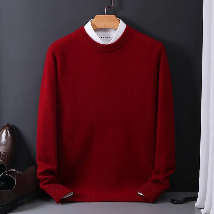 Klassisk kashmirtrøje til mænd. Blød, elegant og komfortabel herresweater i tidløst design til enhver sæson.