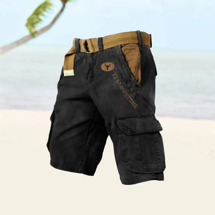 Grå FlexEase mænds shorts, designet for maksimal komfort og bevægelsesfrihed. Egnet til hverdagsbrug.