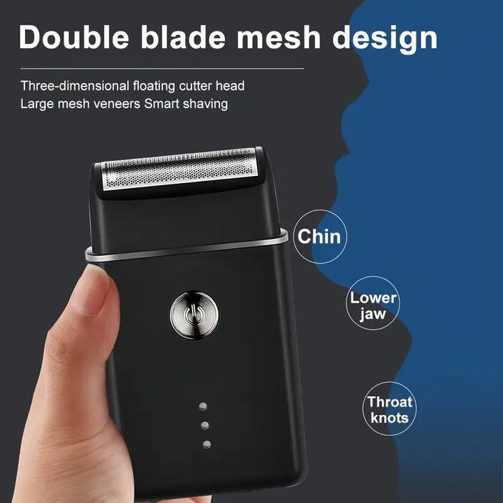 Professionelt 3-i-1 grooming sæt til mænd. Trådløs hår- og skægtrimmer med USB opladning.