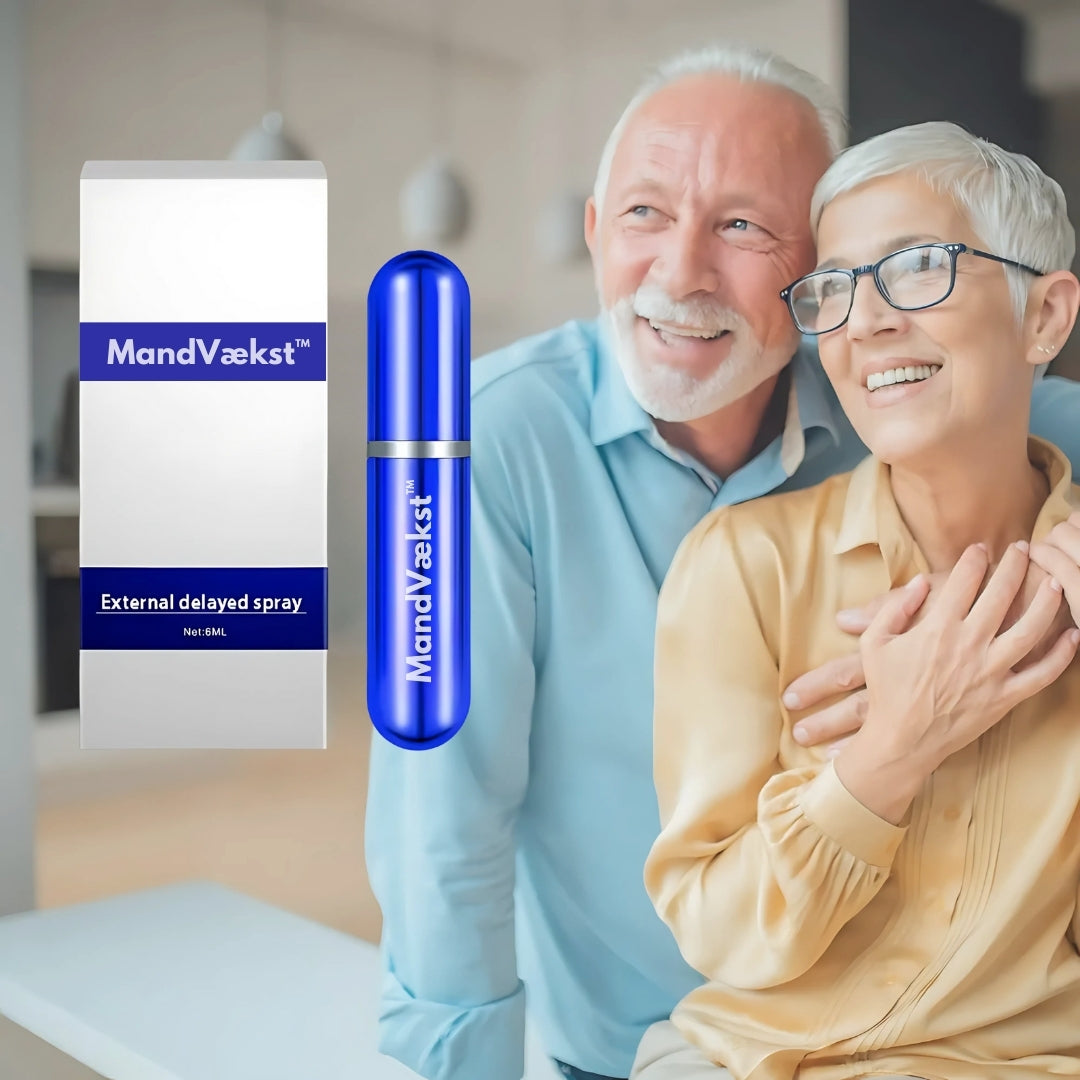 Naturlig erektionsspray, forbedrer seksuel præstation, libido og selvtillid hos mænd.