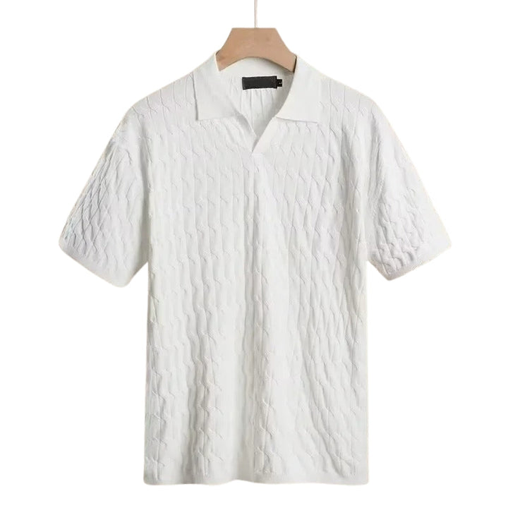 Mænds klassisk polo t-shirt. Komfortabel, kortærmet herre polo i marineblå, ideel til hverdag og fritid.