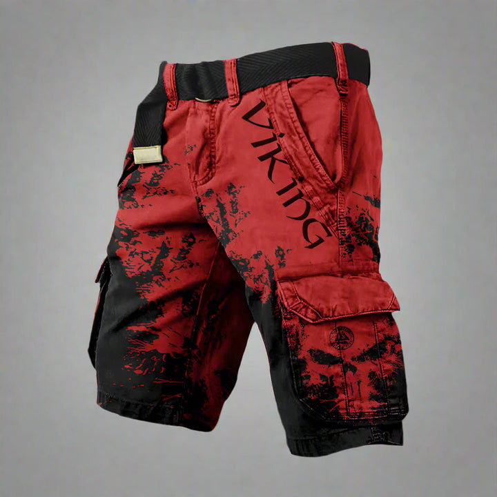 Detalje af åndbart stof på mænds komfort shorts. Kvalitets herreshorts designet til stil og varig komfort.
