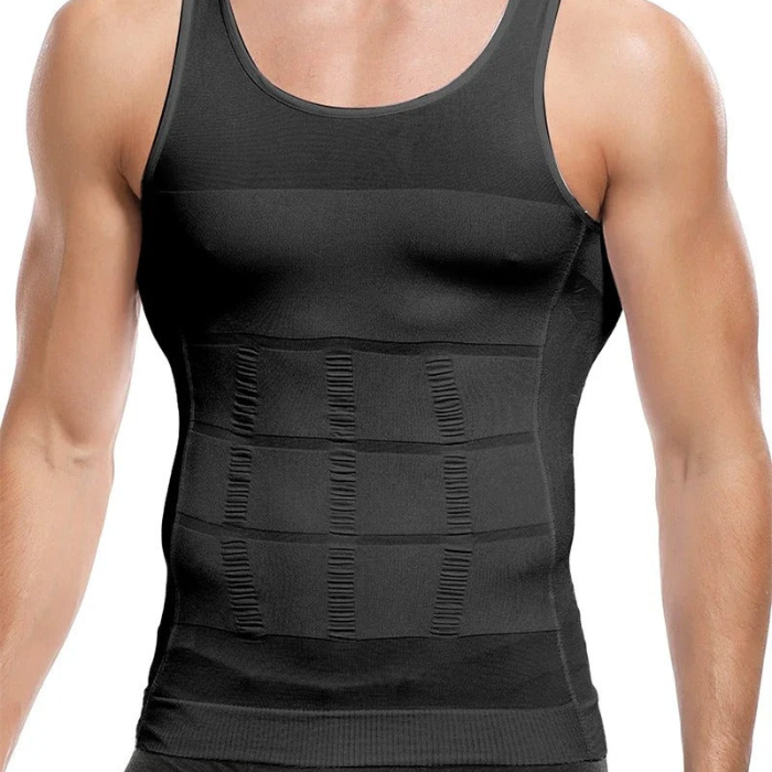 Mænds ShapeFit slankende kropsformer med holdningskorrektion, diskret kompression og rygstøtte for en glattere silhuet.
