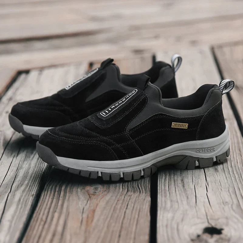 Hverdags ortopædiske blå herresko. Sneakers der giver optimal komfort og støtte hele dagen.
