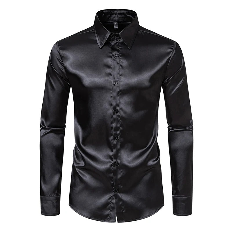 Langærmet, elegant herreskjorte med fokus på komfort. Den perfekte stilfulde skjorte til alle mænds anledninger.