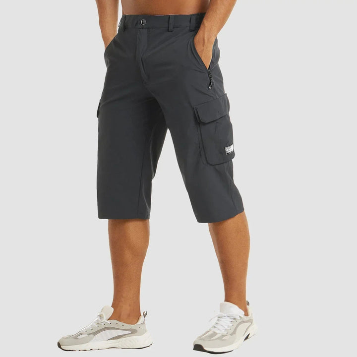 Praktiske cargo shorts til mænd med stræk og funktionelle lommer, fantastiske til fleksibel brug og sommer.