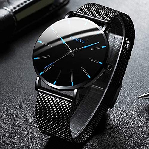 Mænds ultratynde elegance armbåndsur i minimalistisk stål design.