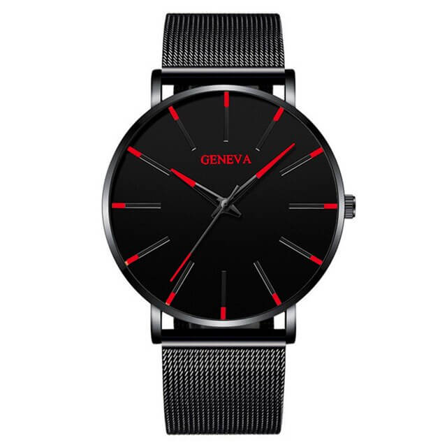 Elegant ultratyndt herreur til mænd, minimalistisk stålur og vandafvisende armbåndsur, perfekt gave.