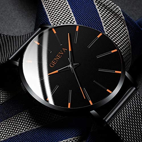Mænds ultratynde stålur med minimalistisk design, et elegant og vandafvisende armbåndsur.