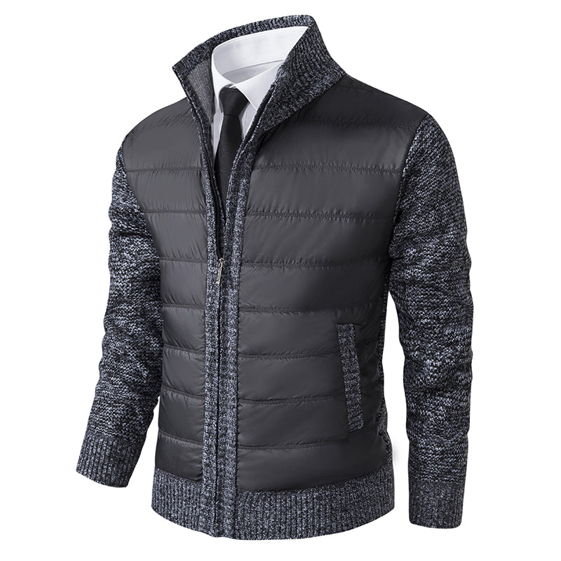 Elegant herre strikcardigan med lynlås. Klassisk design for den modebevidste mand.