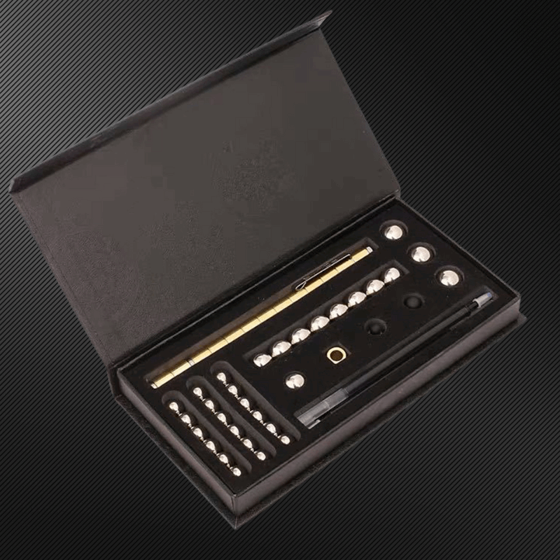 Magnetisk Fidget Pen til stressaflastning, sølv, kombinerer pen og legetøj for produktivitet og kreativitet
