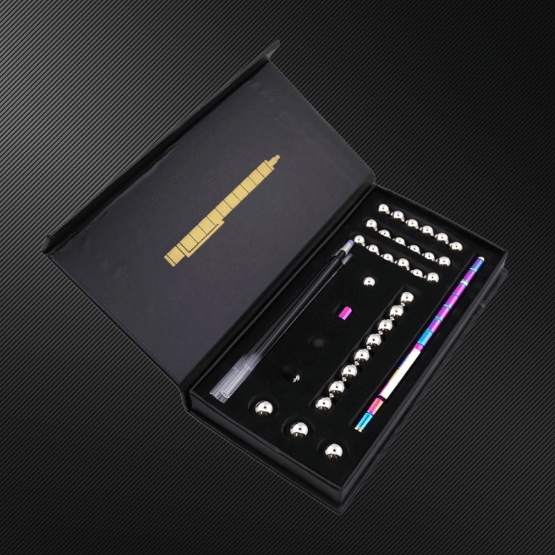 Magnetisk Fidget Pen til stressaflastning, sølv, kombinerer pen og legetøj for produktivitet og kreativitet