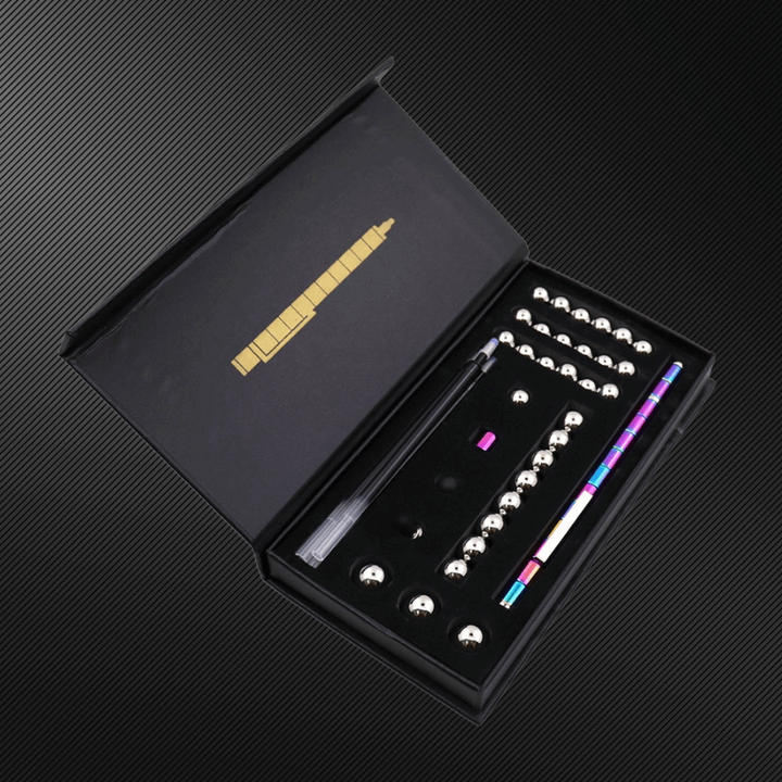 Magnetisk Fidget Pen til stressaflastning, sølv, kombinerer pen og legetøj for produktivitet og kreativitet