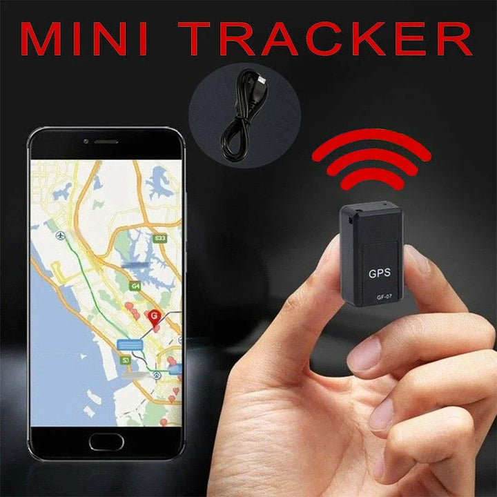 Magnetisk Mini GPS-tracker, kompakt, sort, til diskret sporing. Stærk magnet, nem installation, intet abonnement nødvendigt.