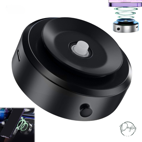 Magnetisk bilholder med 360° rotation for sikker smartphone kørsel.