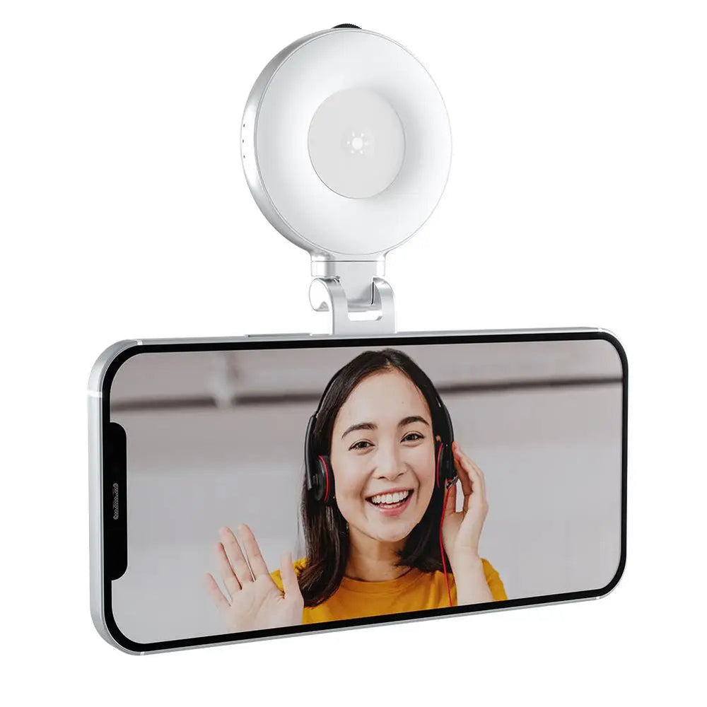 Praktisk ring lys med spejl til telefon. Optimerer mobilbelysning for selfies, videoer og vlogging udstyr.
