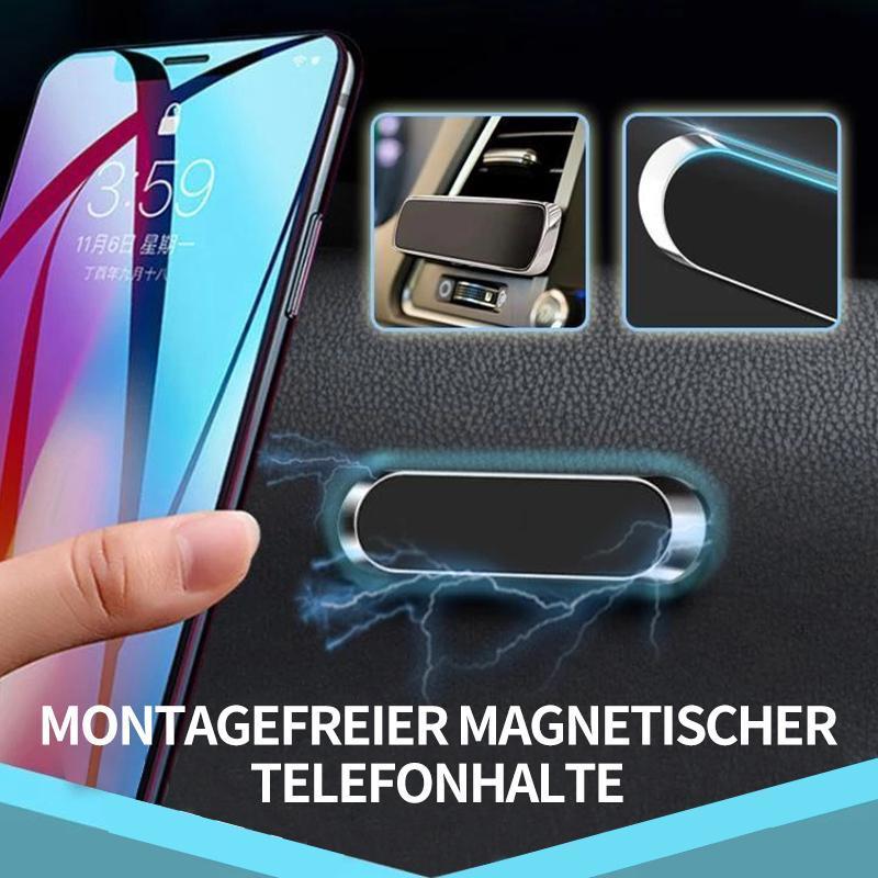 Kompakt og diskret magnetisk telefonholder til bilens instrumentbræt. Fylder minimalt.
