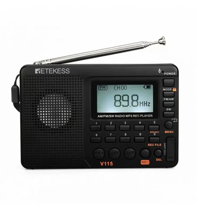Bærbart Multibåndsradio med Optagefunktion