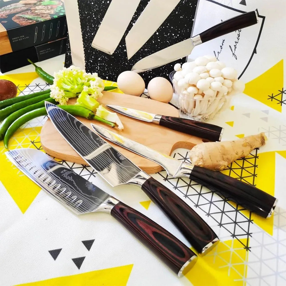 Professionelt 8-Dels Premium Køkkenknivsæt