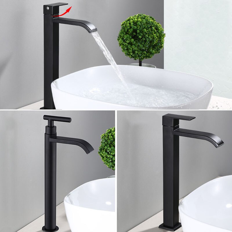 Matsort énhendels servantarmatur i moderne design, elegant finish, ideel til stilfulde badeværelser.