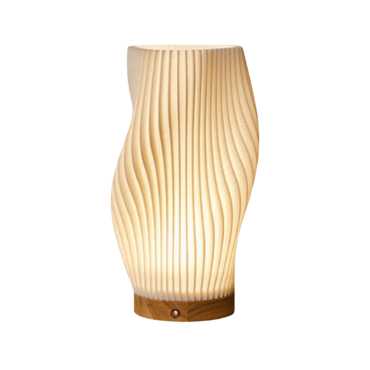 MIKKEL moderne LED bordlampe; dæmpbar stemningslampe til hyggelig hjemmebelysning & stilfuld indretning.