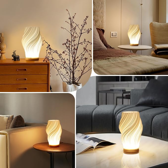 Dæmpbar MIKKEL LED bordlampe; moderne design og hyggelig belysning for enhver stemning i hjemmet.