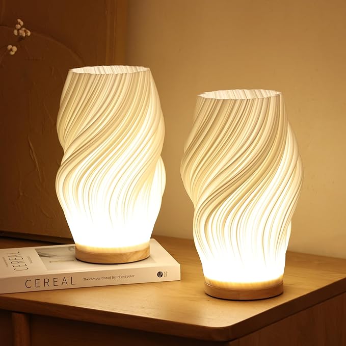 Elegant MIKKEL stemningslampe i minimalistisk design; LED bordlampe for moderne indretning.