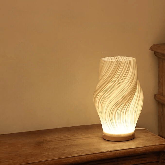 MIKKEL stor stemningslampe; moderne LED bordlampe for stilfuld hjemmebelysning & hyggelig atmosfære.