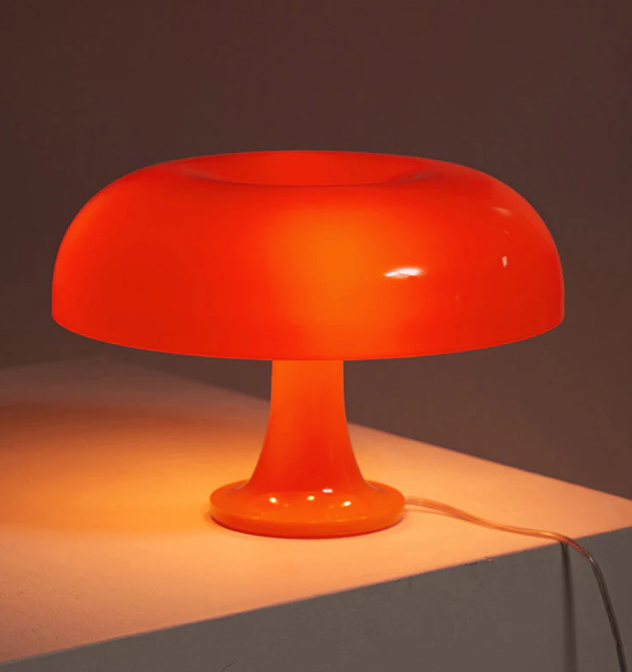 Minimalistisk LED-svampebordlampe med moderne design, varmt lys; ideel til soveværelse og stue