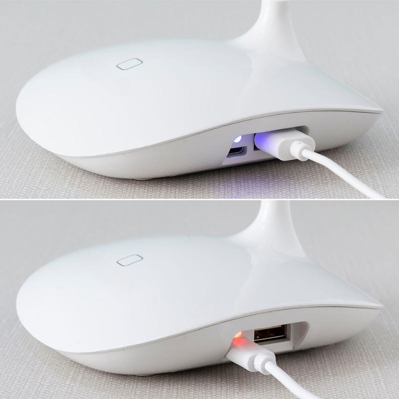 Dæmpbar LED bordlampe, perfekt til at justere stemningen. Trådløs og berøringsaktiveret for komfort.