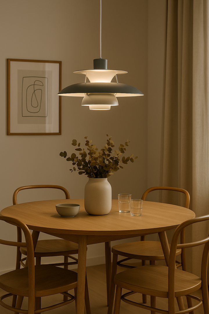 Moderne rund LED-loftslampe med dæmpbart lys, elegant design, fremstillet af aluminium og akrylglas