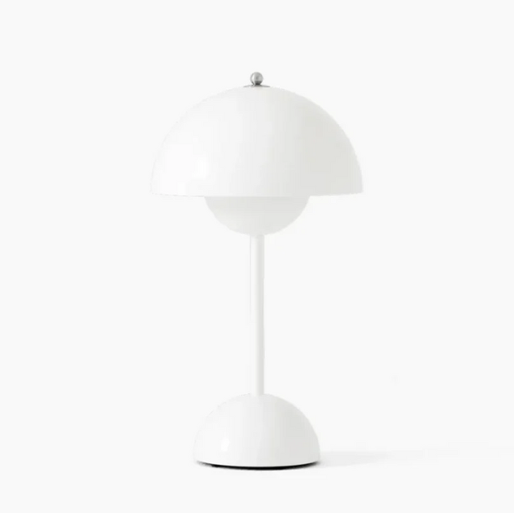 Moderne touch bordlampe med varmt hvidt LED-lys, minimalistisk skandinavisk design og touch-kontrol.
