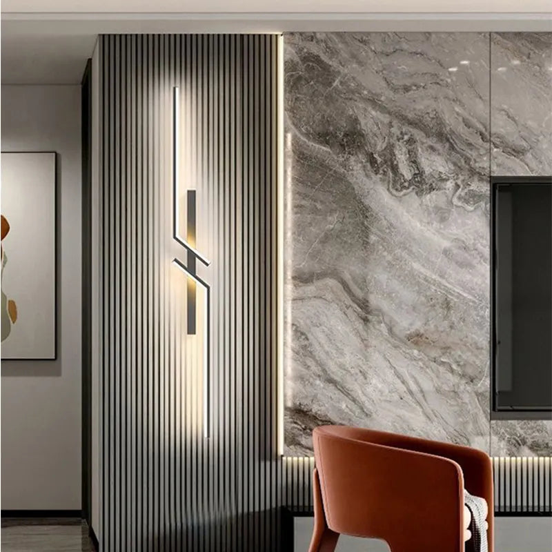 Moderne Mensah væglampe i 3 farver: Kold hvid, sort, varm hvid; elegant, stilfuldt design, ideel til stuer