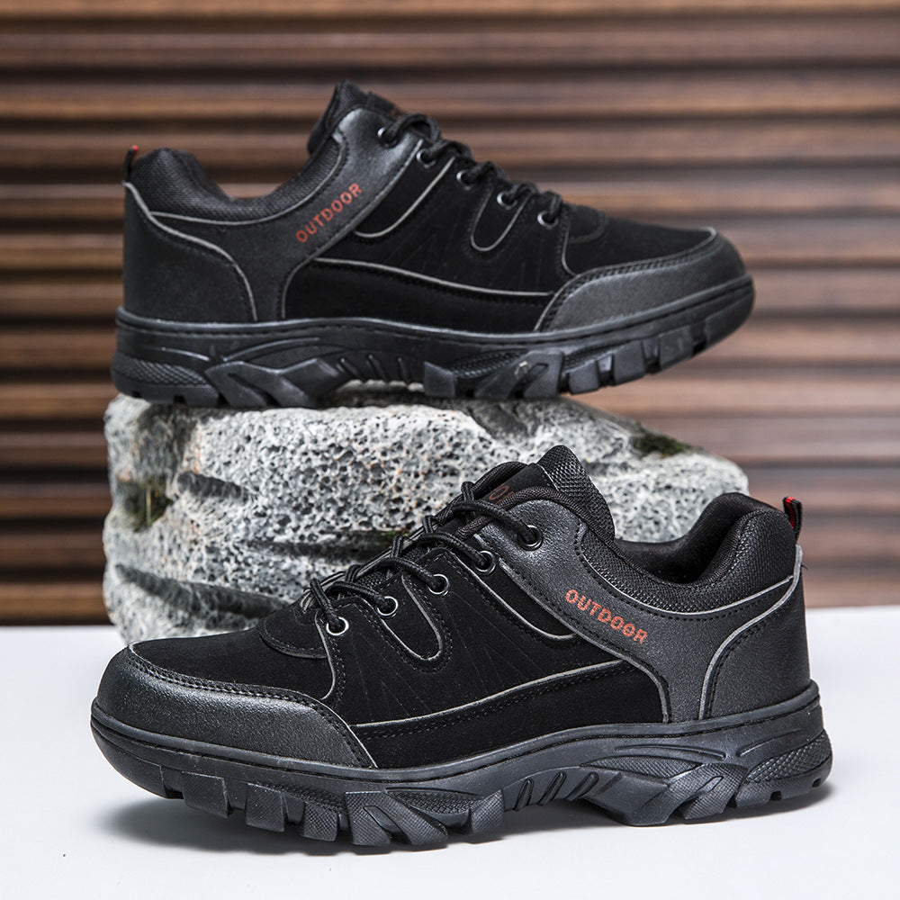 Moderne herre outdoor-sneakers, åndbar, skridsikker sål, ideel til eventyr og hverdag, komfortabel og robust.