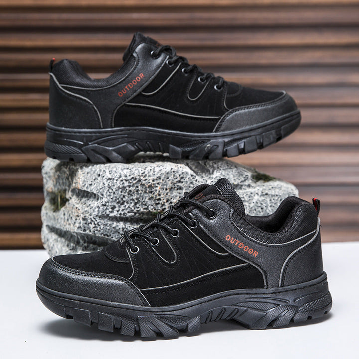 Moderne herre outdoor-sneakers, åndbar, skridsikker sål, ideel til eventyr og hverdag, komfortabel og robust.