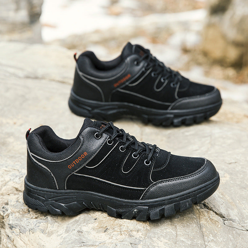 Moderne herre outdoor-sneakers, åndbar, skridsikker sål, ideel til eventyr og hverdag, komfortabel og robust.