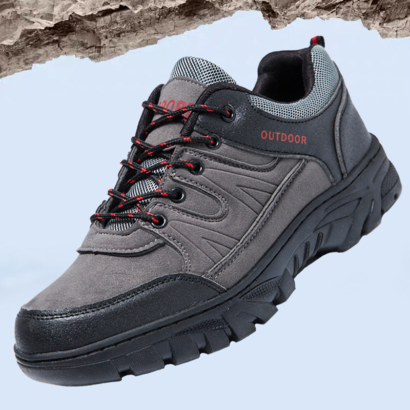 Moderne herre outdoor-sneakers, åndbar, skridsikker sål, ideel til eventyr og hverdag, komfortabel og robust.