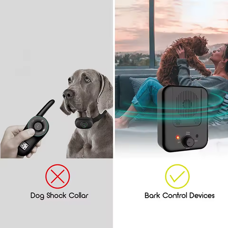 Moderne, kompakt automatisk hundegøen-stopper, vandtæt og genopladelig, til effektiv gøen-kontrol.
