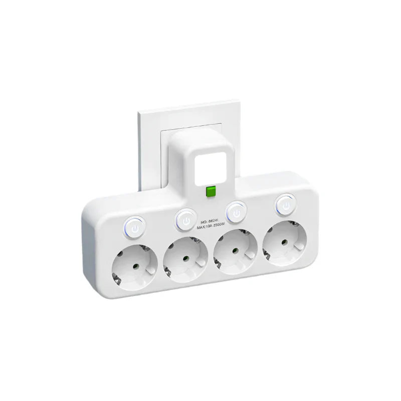 Organiser dit hjemmekontor med denne smarte multi stikdåse; effektiv USB oplader til alle dine gadgets.