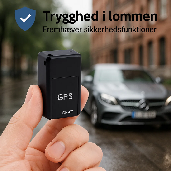 Produktfoto: Mini GPS-tracker med lyd & magnet for effektiv live-sporing & tyverisikring.