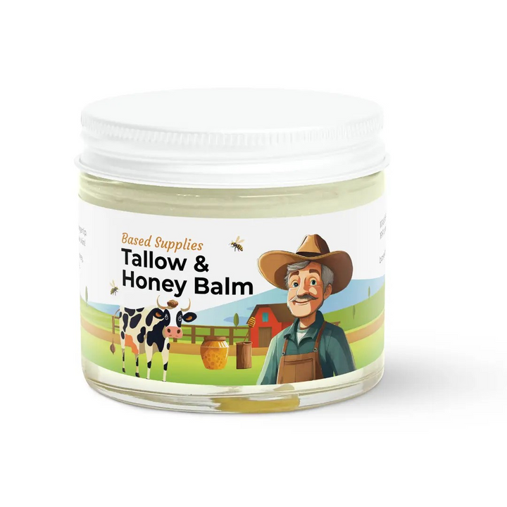 Naturlig talg & honning balsam 60g for dybdegående hudpleje. Fugtgivende creme til ansigt og krop.