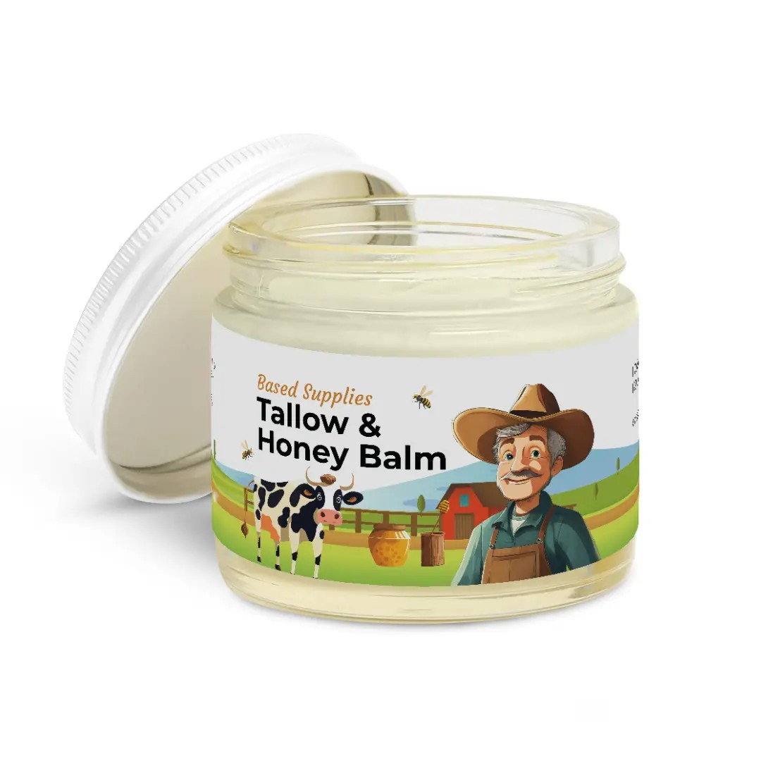 Økologisk talg & honning balsam, 60g. Nærende creme for naturlig ansigts- og kropspleje med vitaminer.