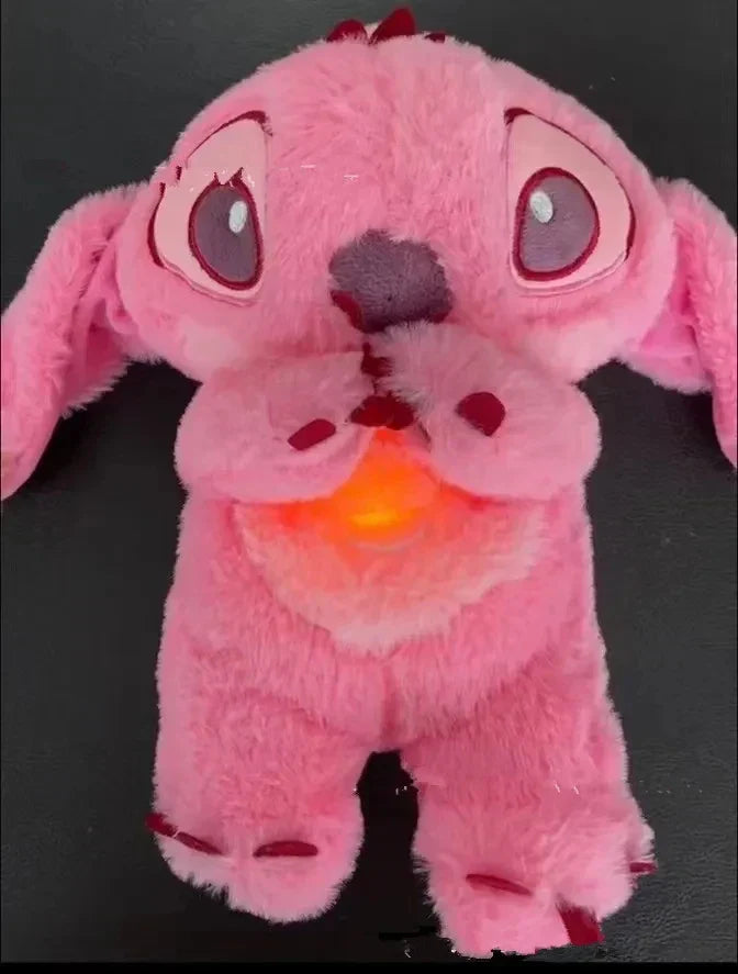 Stitch plyslegetøj med lys og musik til beroligende søvn og Disney-fans.