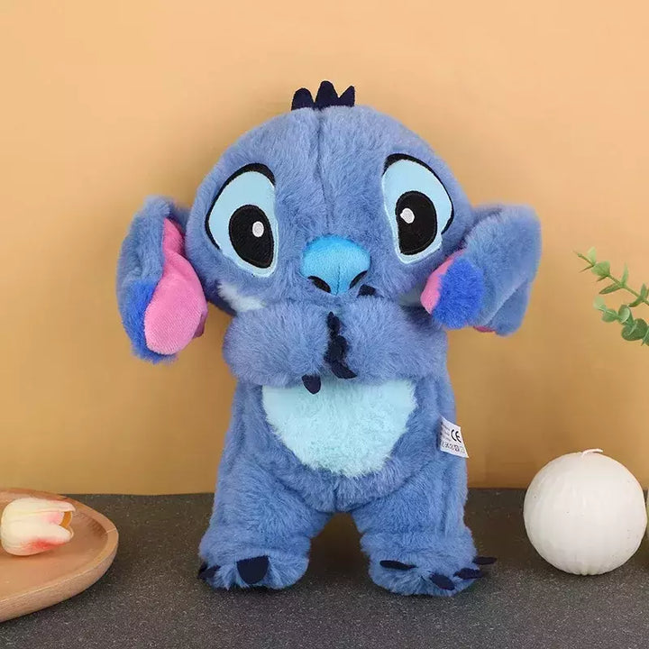 Stitch plyslegetøj med lys og musik til beroligende søvn og Disney-fans.