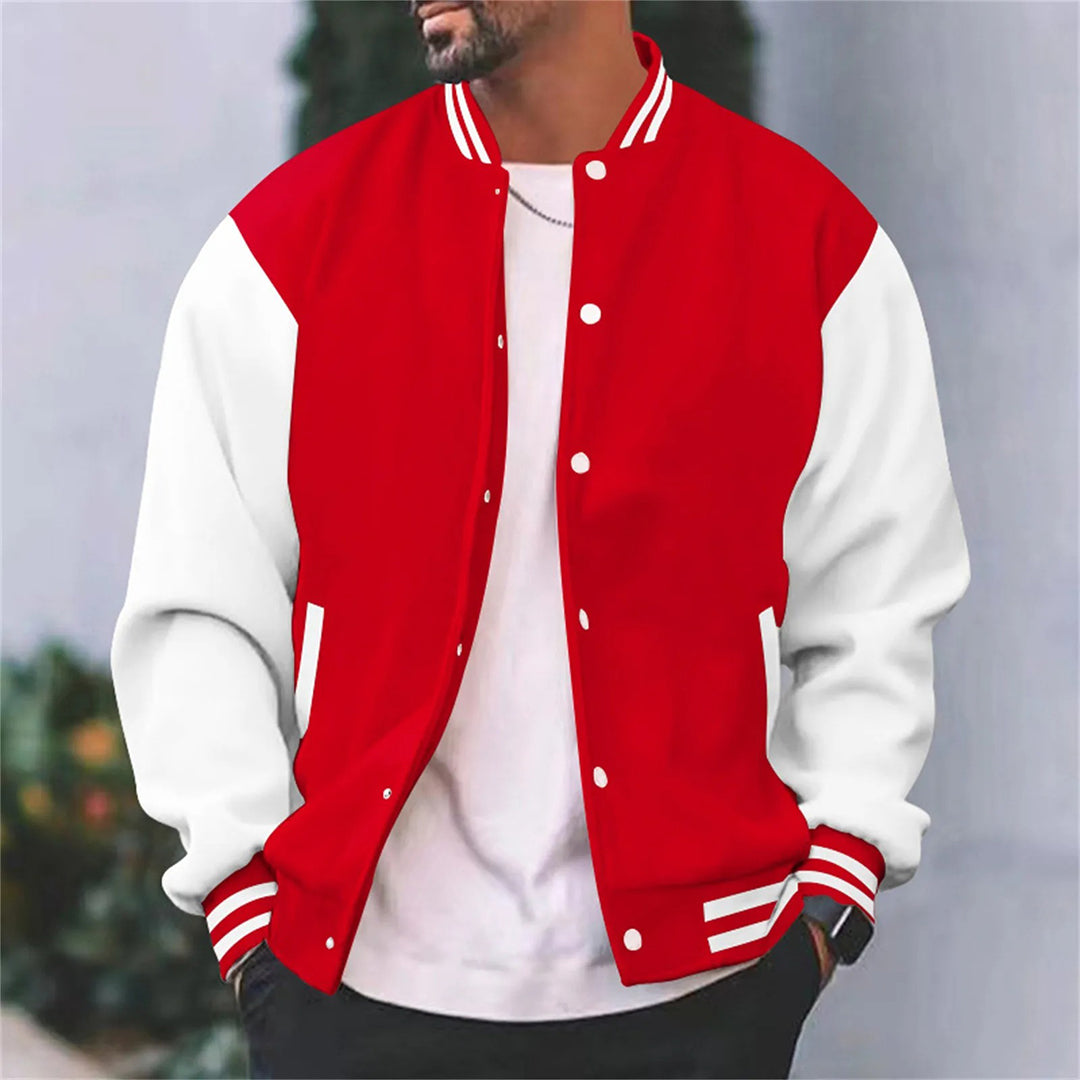 Moderne herre bomberjakke, Niels collegejakke, i stilfuldt design. Ideel til urban mode og streetwear.
