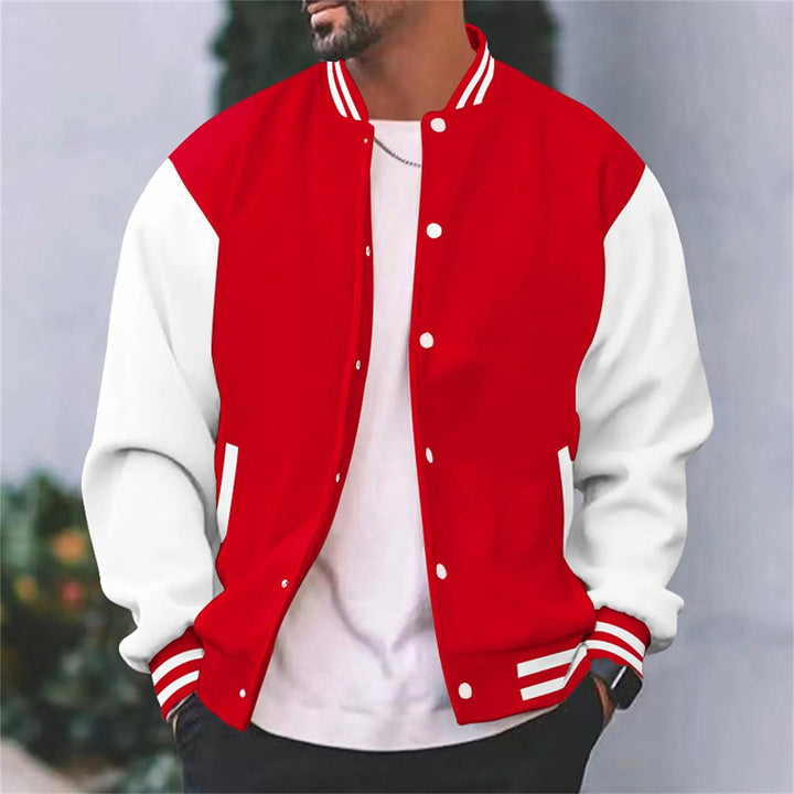 Moderne herre bomberjakke, Niels collegejakke, i stilfuldt design. Ideel til urban mode og streetwear.