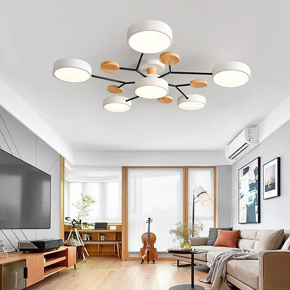 Minimalistisk OLAN loftlampe, der giver både funktionel og stemningsfuld belysning til moderne hjem.