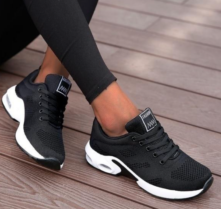 Ortopædiske damesneakers, sportsløbesko med Air-Cushion sål og åndbar mesh, ideelle til løb og fitness.