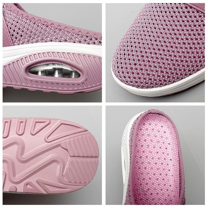 Ortopædiske hjemmesko med luftpude, behageligt slip-on-design, åndbare materialer, alsidig og elegant.